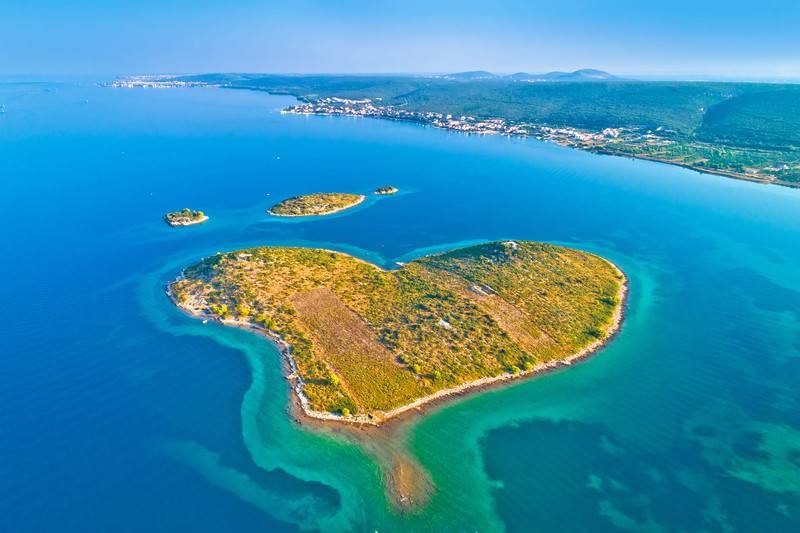 The heart shaped island of Galesnjak