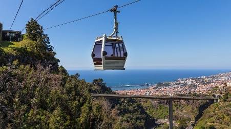 Cable car ride in Funchal