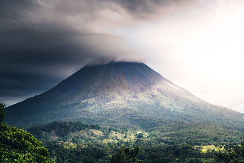 Great volcano in Costa Rica