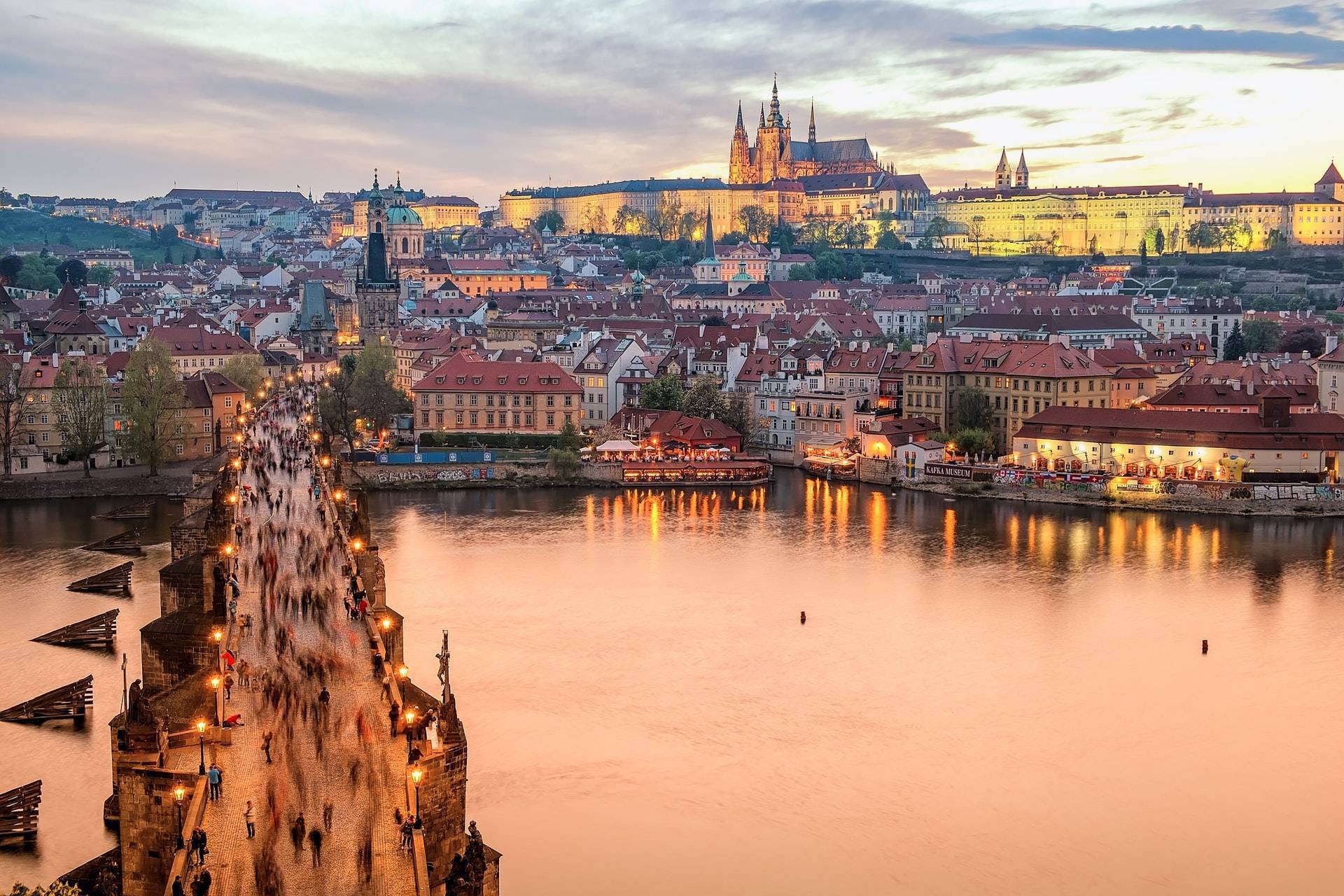 Prague golden hour