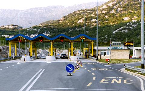 Toll gate on Croatian road