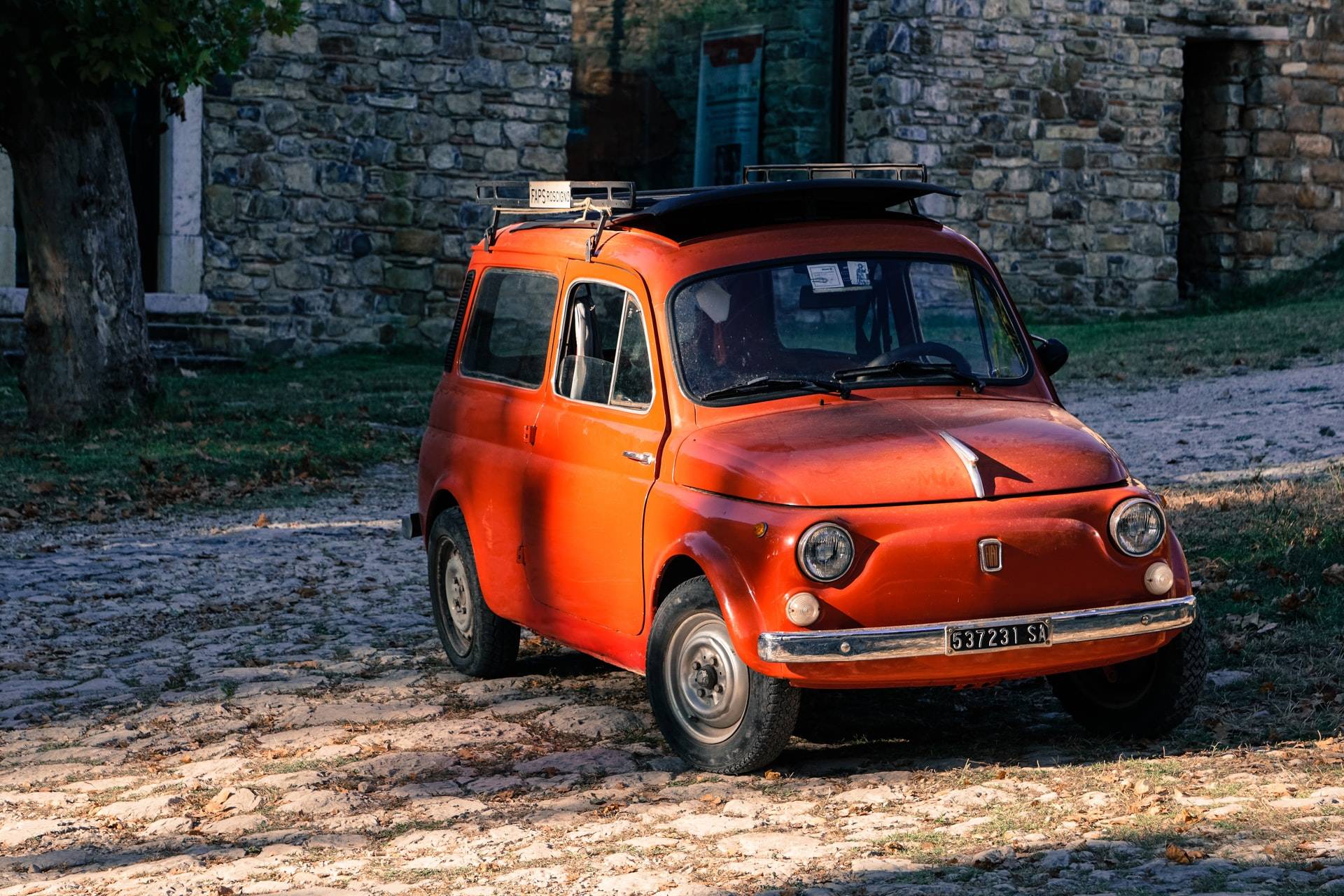 Fiat Giardinetta parked in Italy
