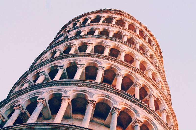 The leaning tower of Pisa in Italy