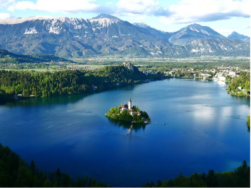 The great Lake Bled in Slovenia