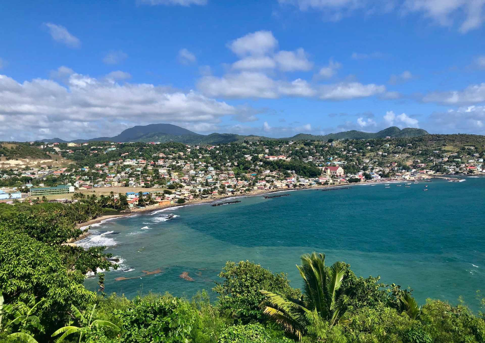 Beautiful town in Saint Lucia
