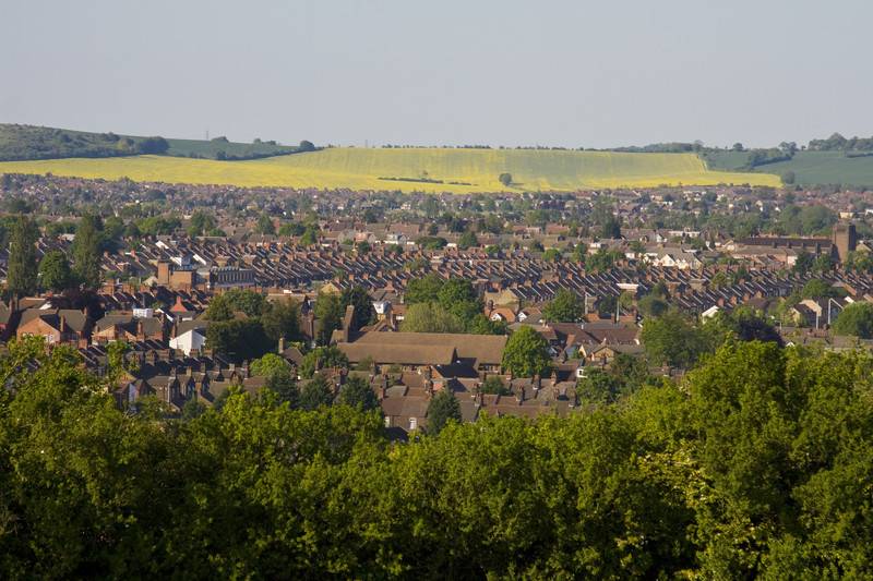 View of Luton from the hill
