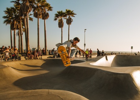 Skate park in venice bech LA
